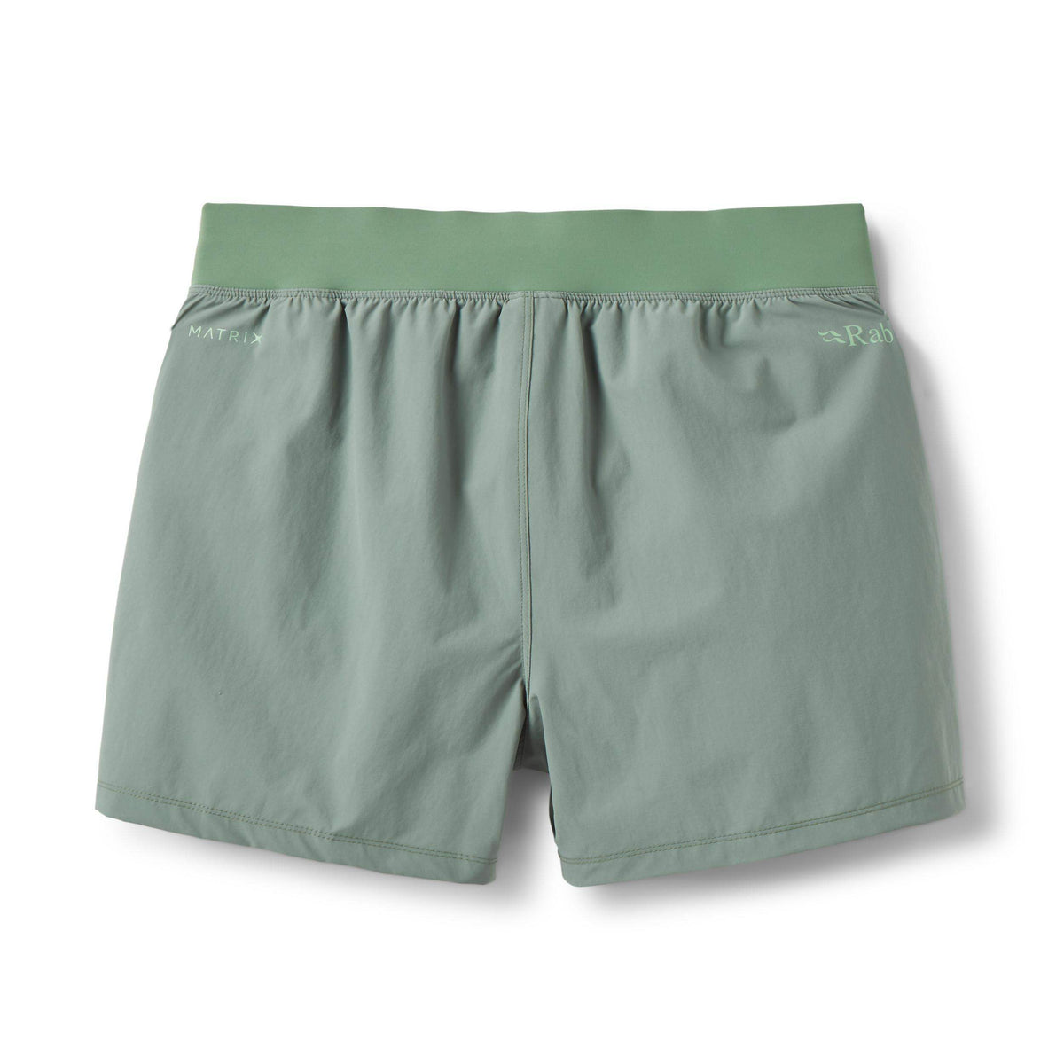 Rab Momentum Shorts mujer Dark Fig Green, vista trasera