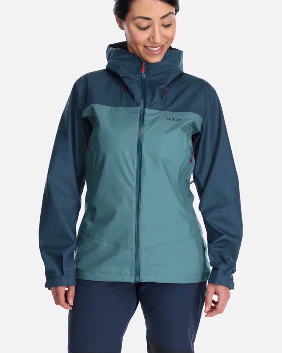 Rab Arc Eco Jacket W'S - Impermeable de Pertex Shield Revolve Reciclado y 20.000 HH - Impermeables