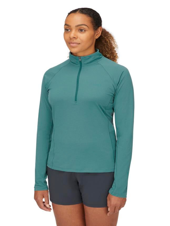 Rab Sonic LS Zip W'S - Secado Rápido Antiolores - Camisetas