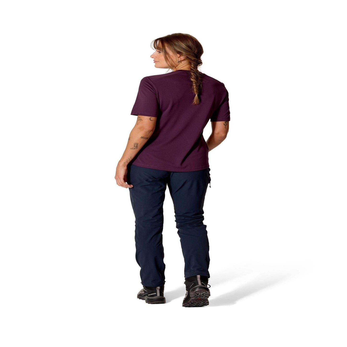 Rab Women's Force Stamp Tee – Camiseta Técnica UPF 40+ Dryflo™ Solar para Trail y Montaña - Camisetas técnicas