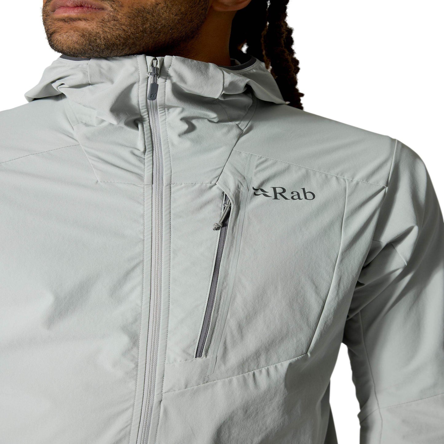 Rab Borealis Alpine Hoody – Softshell Ligera para Escalada, Alpinismo y Montaña Técnica