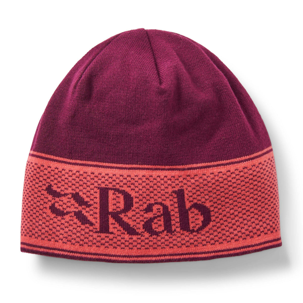 Rab Logo Band Beanie Mulberry Hibiscus QAB-70