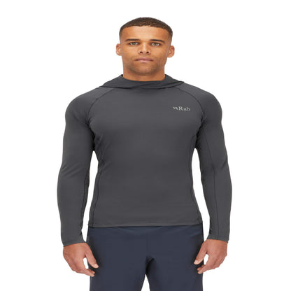 Rab Sonic Hoody – Camiseta técnica con capucha ligera Dryflo™ Air para alta actividad en montaña