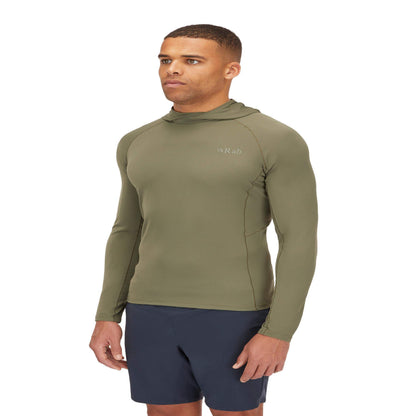 Rab Sonic Hoody – Camiseta técnica con capucha ligera Dryflo™ Air para alta actividad en montaña