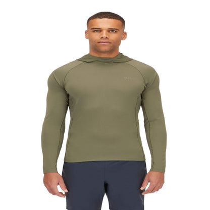 Rab Sonic Hoody – Camiseta técnica con capucha ligera Dryflo™ Air para alta actividad en montaña