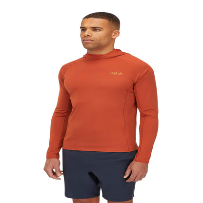 Rab Sonic Hoody – Camiseta técnica con capucha ligera Dryflo™ Air para alta actividad en montaña