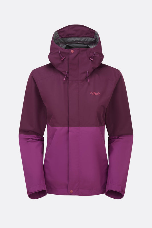 Rab Downpour Jacket W'S — Mulberry/Plum-MUP / XL