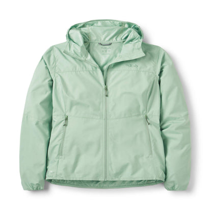 Rab Windgather Hoody Wmns – Chaqueta Cortavientos Ultraligera para Trekking y Montaña