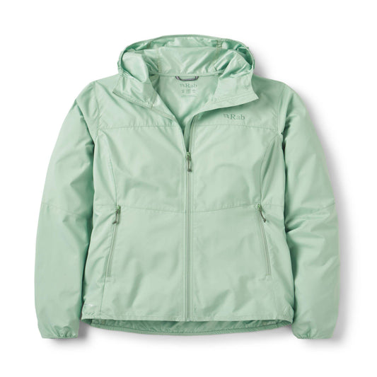 Rab Windgather Hoody Wmns – Chaqueta Cortavientos Ultraligera para Trekking y Montaña