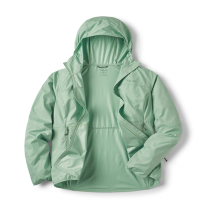 Rab Windgather Hoody Wmns – Chaqueta Cortavientos Ultraligera para Trekking y Montaña