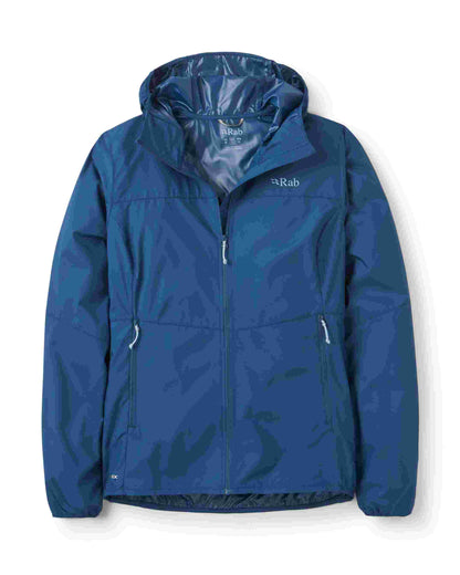 Rab Windgather Hoody Wmns – Chaqueta Cortavientos Ultraligera para Trekking y Montaña