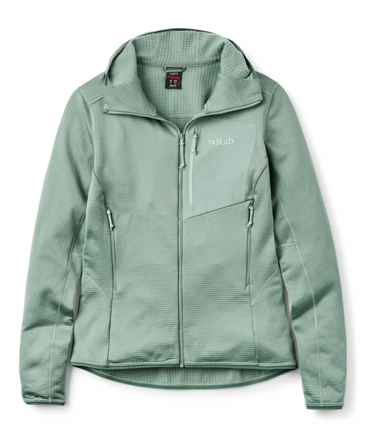 Rab Ascendor Light Hoody Wmns – Forro Polar Ligero para Alpinismo y Escalada Alpina