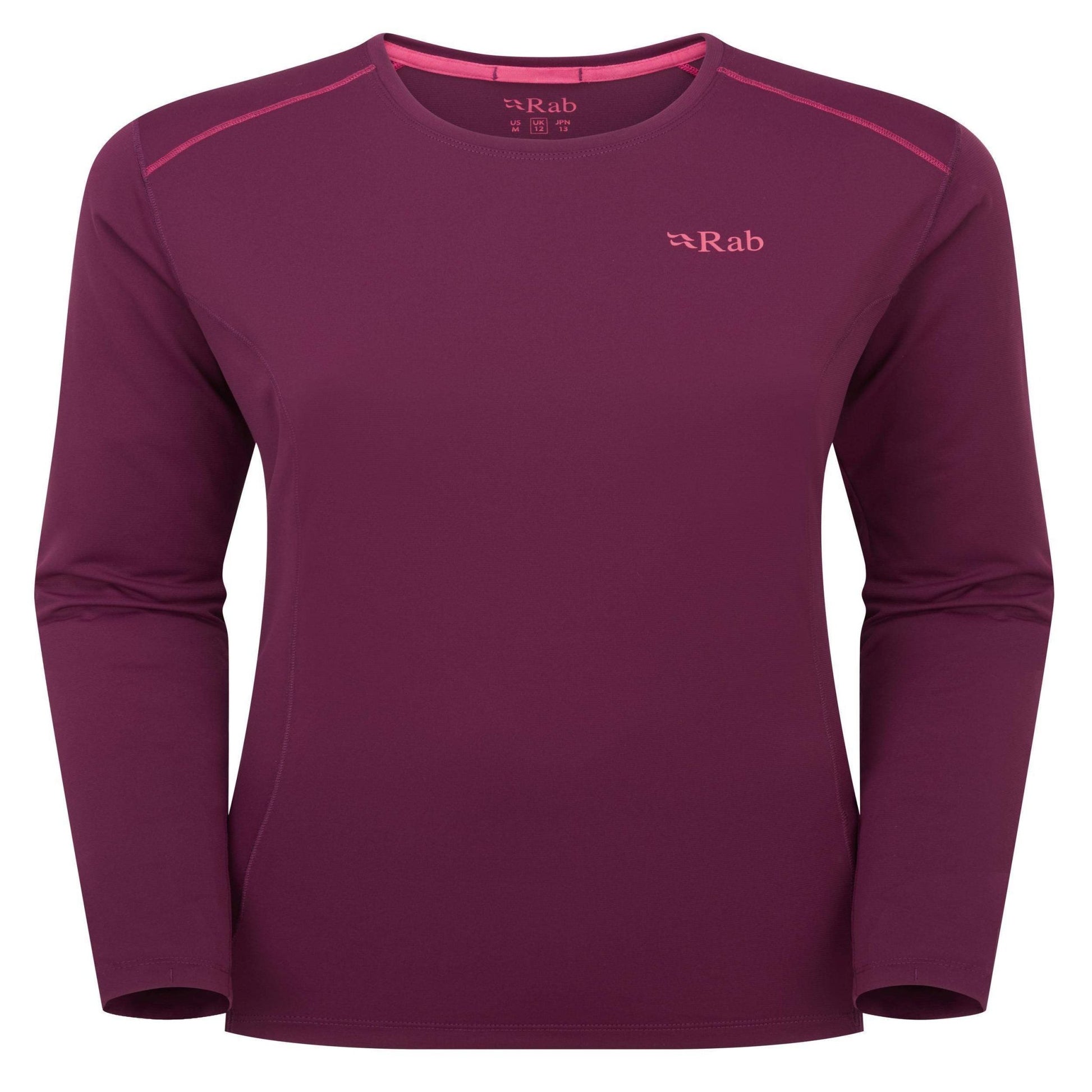 Rab Force LS Tee Wmns - Camiseta Técnica Mujer Manga Larga Transpirable Montaña - 