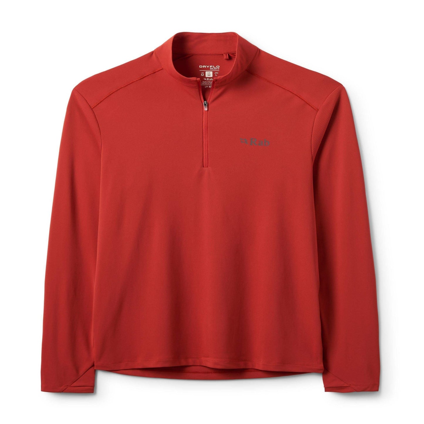 Rab Force LS Zip - Camiseta Técnica Manga Larga con Cremallera Alta Transpirabilidad - 