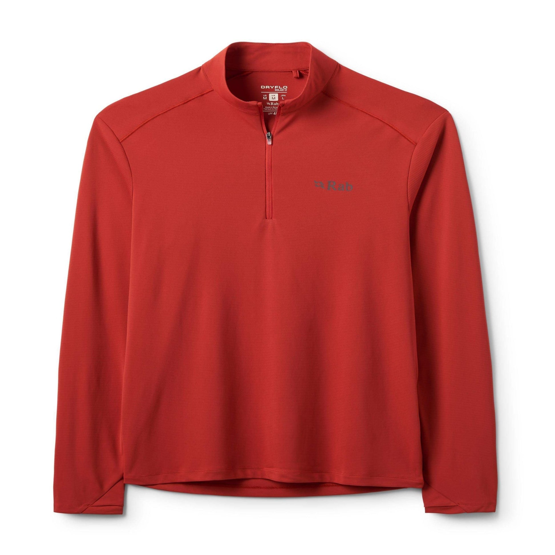 Rab Force LS Zip - Camiseta Técnica Manga Larga con Cremallera Alta Transpirabilidad - 