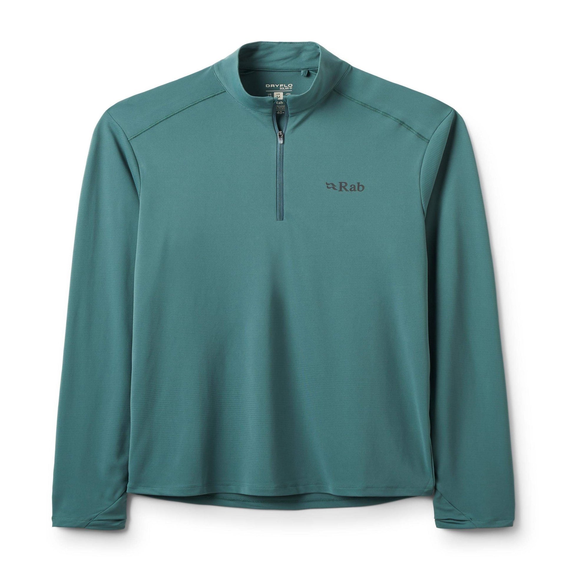 Rab Force LS Zip - Camiseta Técnica Manga Larga con Cremallera Alta Transpirabilidad - 