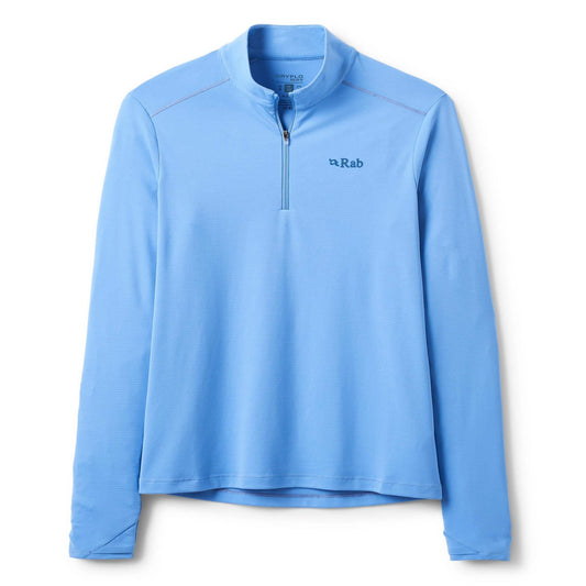 Rab Force LS Zip Wmns - Camiseta Técnica Mujer Manga Larga con Cremallera Transpirable Montaña - 
