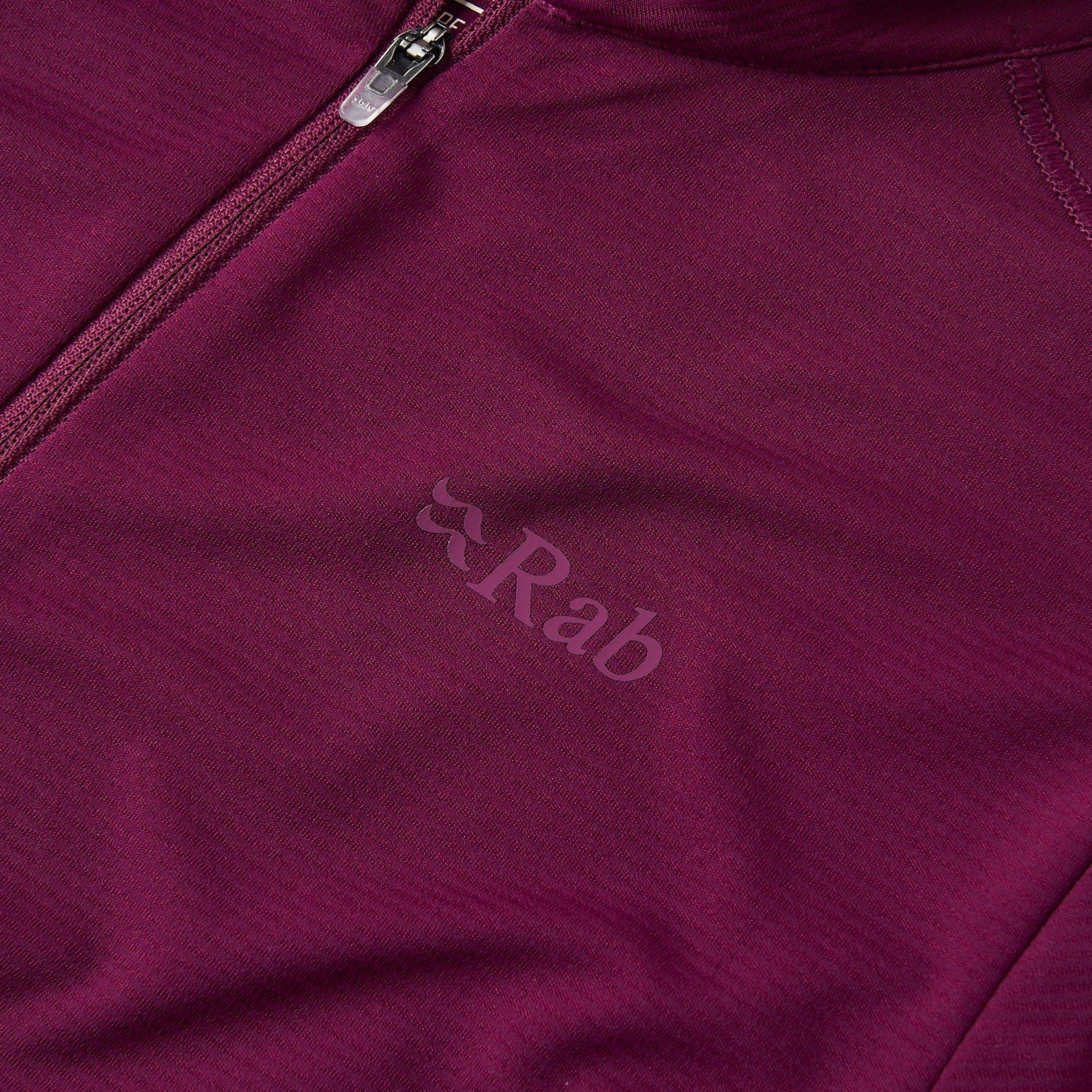 Rab Force LS Zip Wmns - Camiseta Técnica Mujer Manga Larga con Cremallera Transpirable Montaña - 