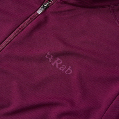 Rab Force LS Zip Wmns - Camiseta Técnica Mujer Manga Larga con Cremallera Transpirable Montaña - 