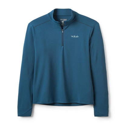 Rab Force LS Zip Wmns - Camiseta Técnica Mujer Manga Larga con Cremallera Transpirable Montaña - 