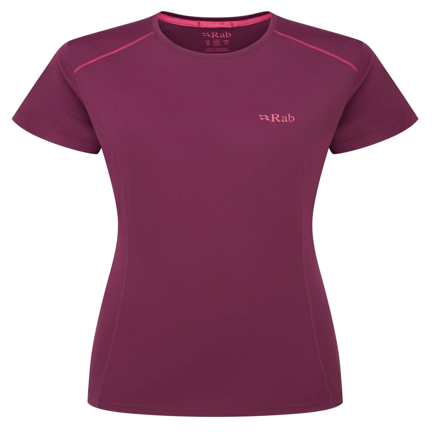 Rab Force Tee Wmns – Camiseta técnica ultraligera con tejido Dryflo™ Solar y protección UPF 40+ para montaña en clima cálido - 