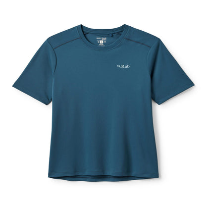 Rab Force Tee Wmns – Camiseta técnica ultraligera con tejido Dryflo™ Solar y protección UPF 40+ para montaña en clima cálido - 