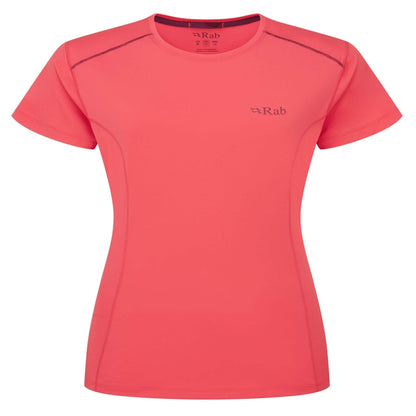 Rab Force Tee Wmns – Camiseta técnica ultraligera con tejido Dryflo™ Solar y protección UPF 40+ para montaña en clima cálido - 