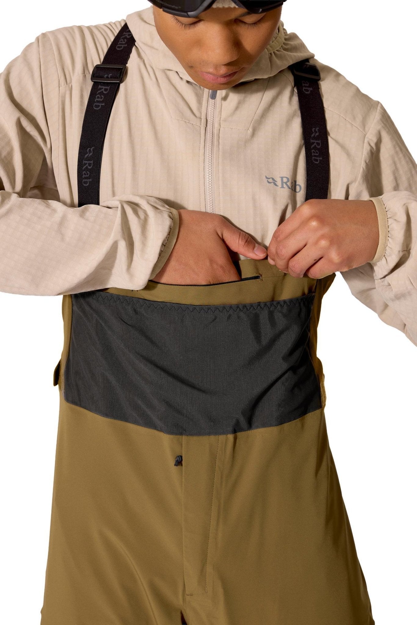 Rab Kinetic Alpine Stretch Bib AW26 – Peto Pertex Shield 3L - Pantalones impermeables