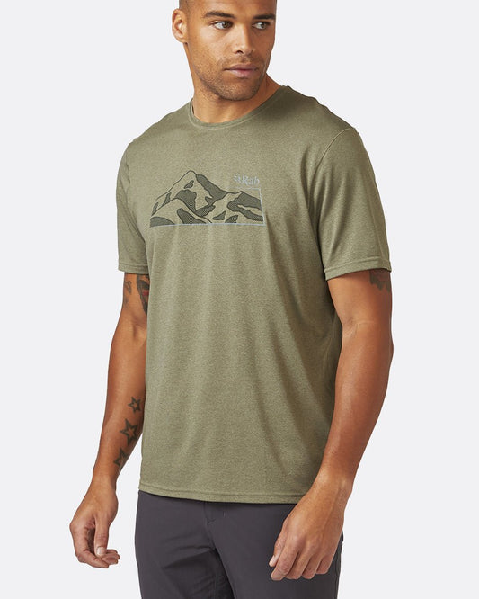 Rab Mantle Mountain Tee - Poliéster de Secado Rápido - Camisetas Manga Corta