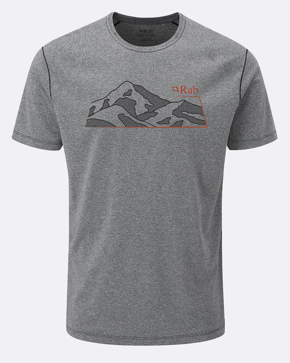 Rab Mantle Mountain Tee - Poliéster de Secado Rápido - Camisetas Manga Corta