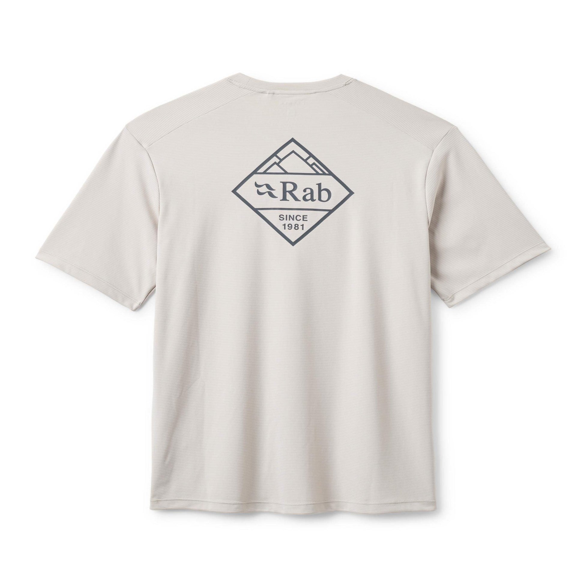 Rab Men's Force Stamp Tee – Camiseta Técnica UPF 40+ Dryflo™ Solar para Montaña y Trail - Camisetas técnicas