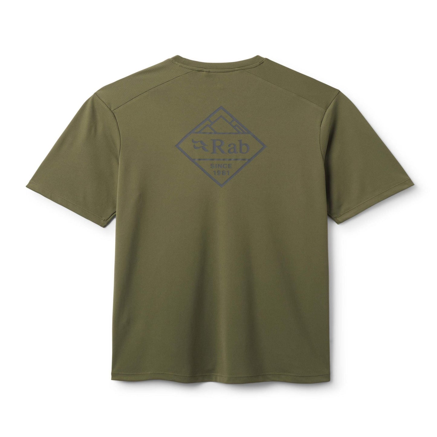 Rab Men's Force Stamp Tee – Camiseta Técnica UPF 40+ Dryflo™ Solar para Montaña y Trail - Camisetas técnicas