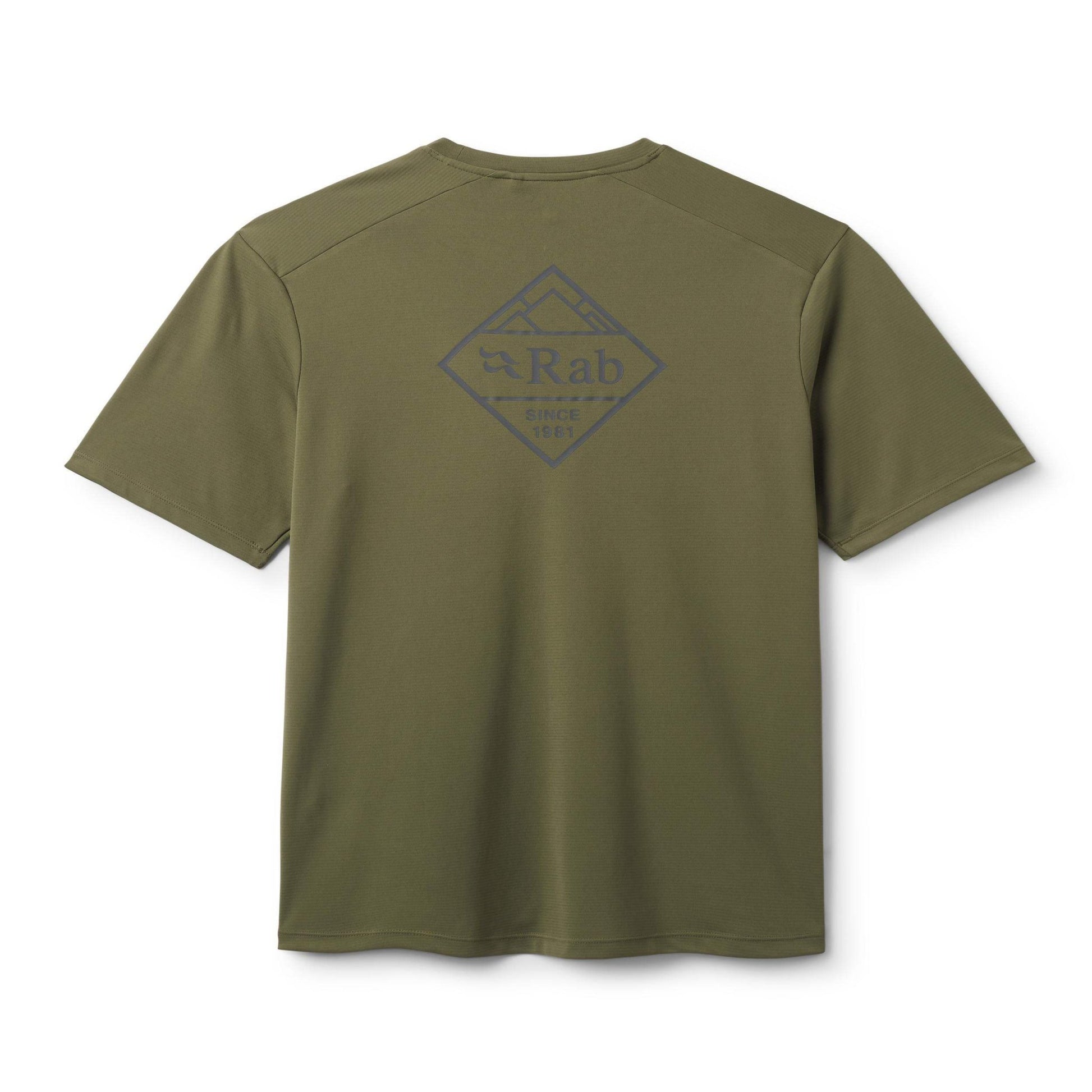 Rab Men's Force Stamp Tee – Camiseta Técnica UPF 40+ Dryflo™ Solar para Montaña y Trail - Camisetas técnicas