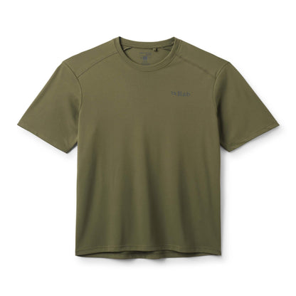 Rab Men's Force Stamp Tee – Camiseta Técnica UPF 40+ Dryflo™ Solar para Montaña y Trail - Camisetas técnicas