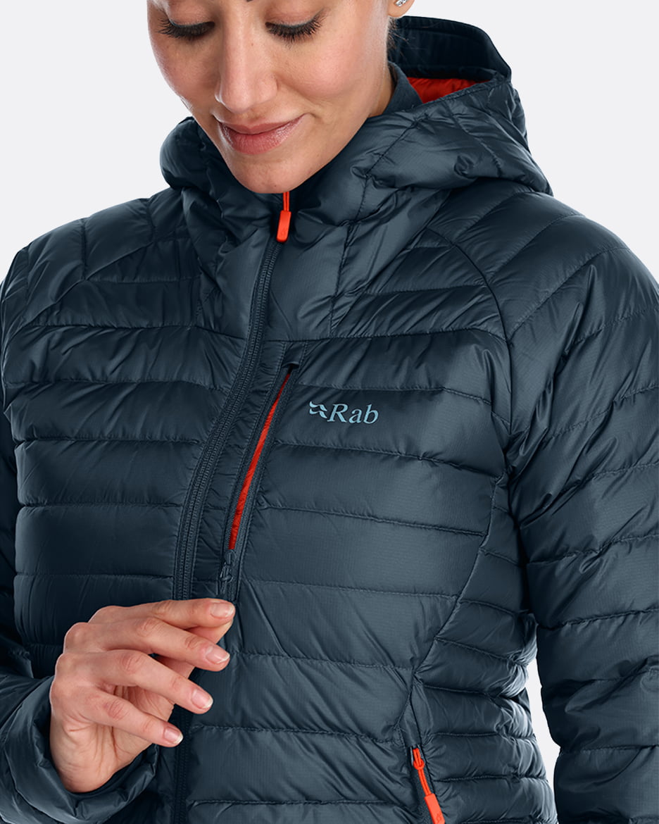 Rab Microlight Alpine Long Jacket W'S - Plumón de 700 FP y Pertex Quantum - Chaquetas