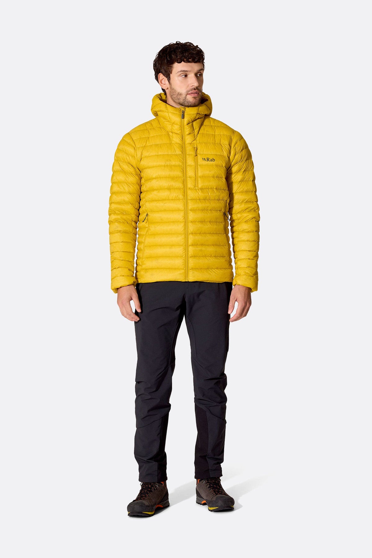 Rab Microlight X Hoody Dark Pollen – ajuste sobre modelo