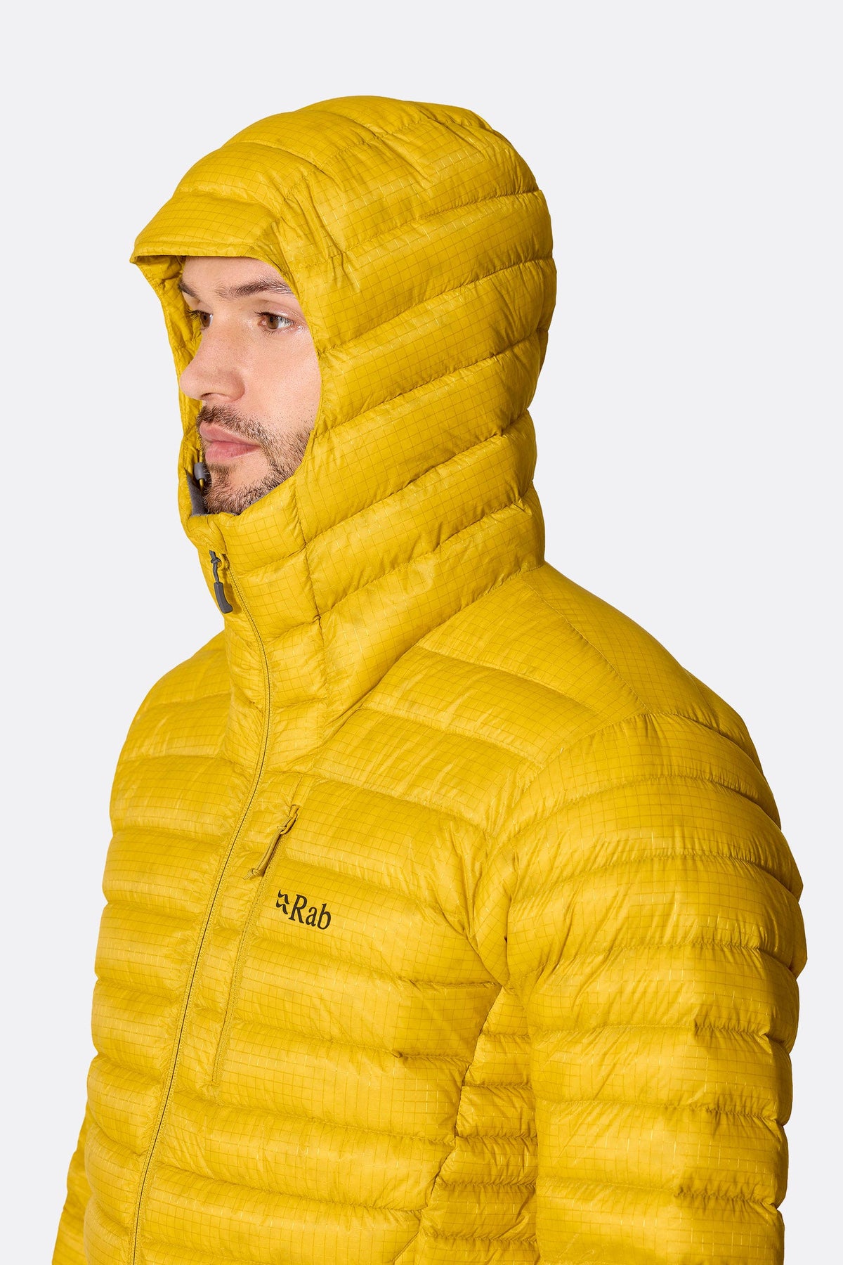 Rab Microlight X Hoody Dark Pollen – capucha ajustable