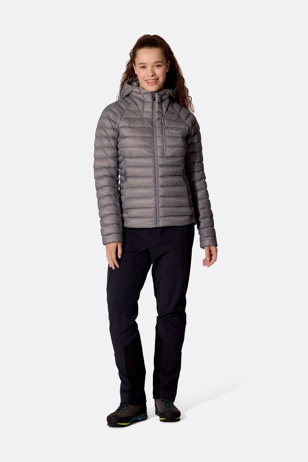 Rab Microlight X Hoody Womens Zinc – ajuste sobre modelo
