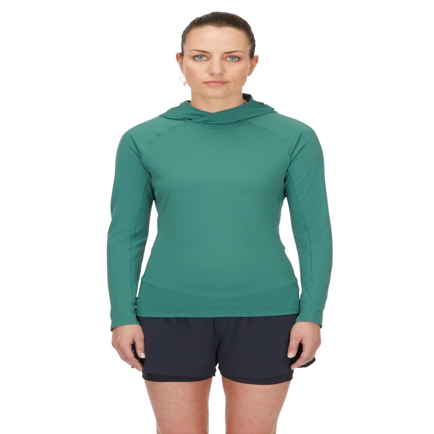 Rab Sonic Hoody Wmns – Camiseta técnica con capucha ligera Dryflo™ Air para alta actividad en montaña - 