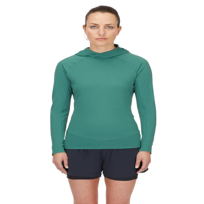 Rab Sonic Hoody Wmns – Camiseta técnica con capucha ligera Dryflo™ Air para alta actividad en montaña - 
