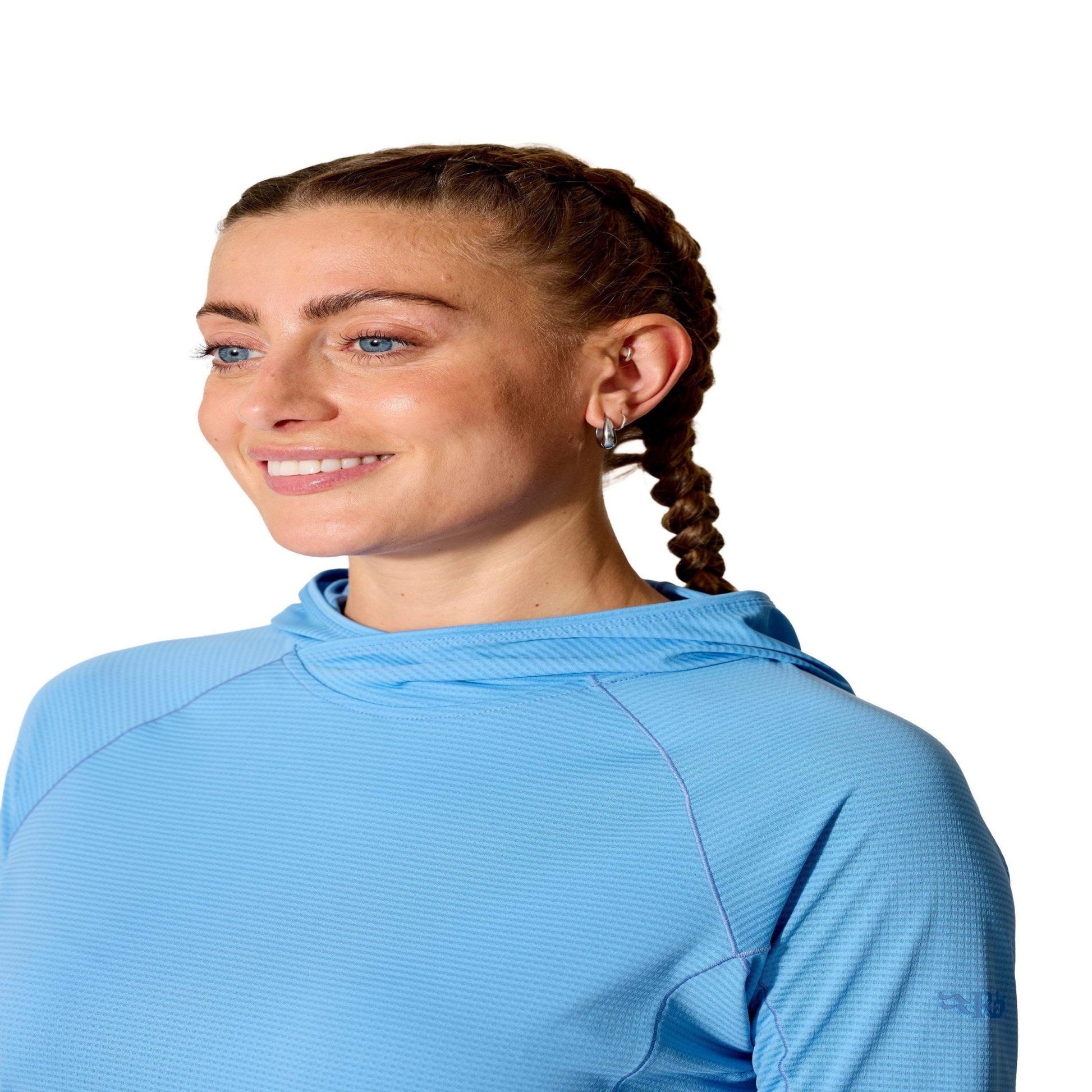 Rab Sonic Hoody Wmns – Camiseta técnica con capucha ligera Dryflo™ Air para alta actividad en montaña - 