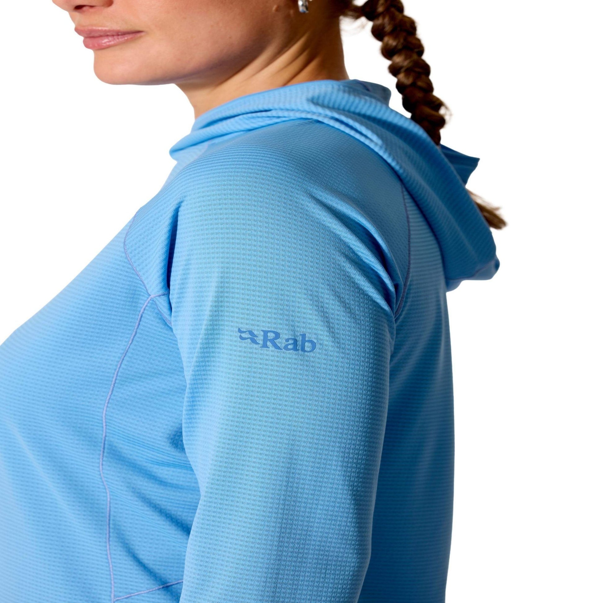 Rab Sonic Hoody Wmns – Camiseta técnica con capucha ligera Dryflo™ Air para alta actividad en montaña - 