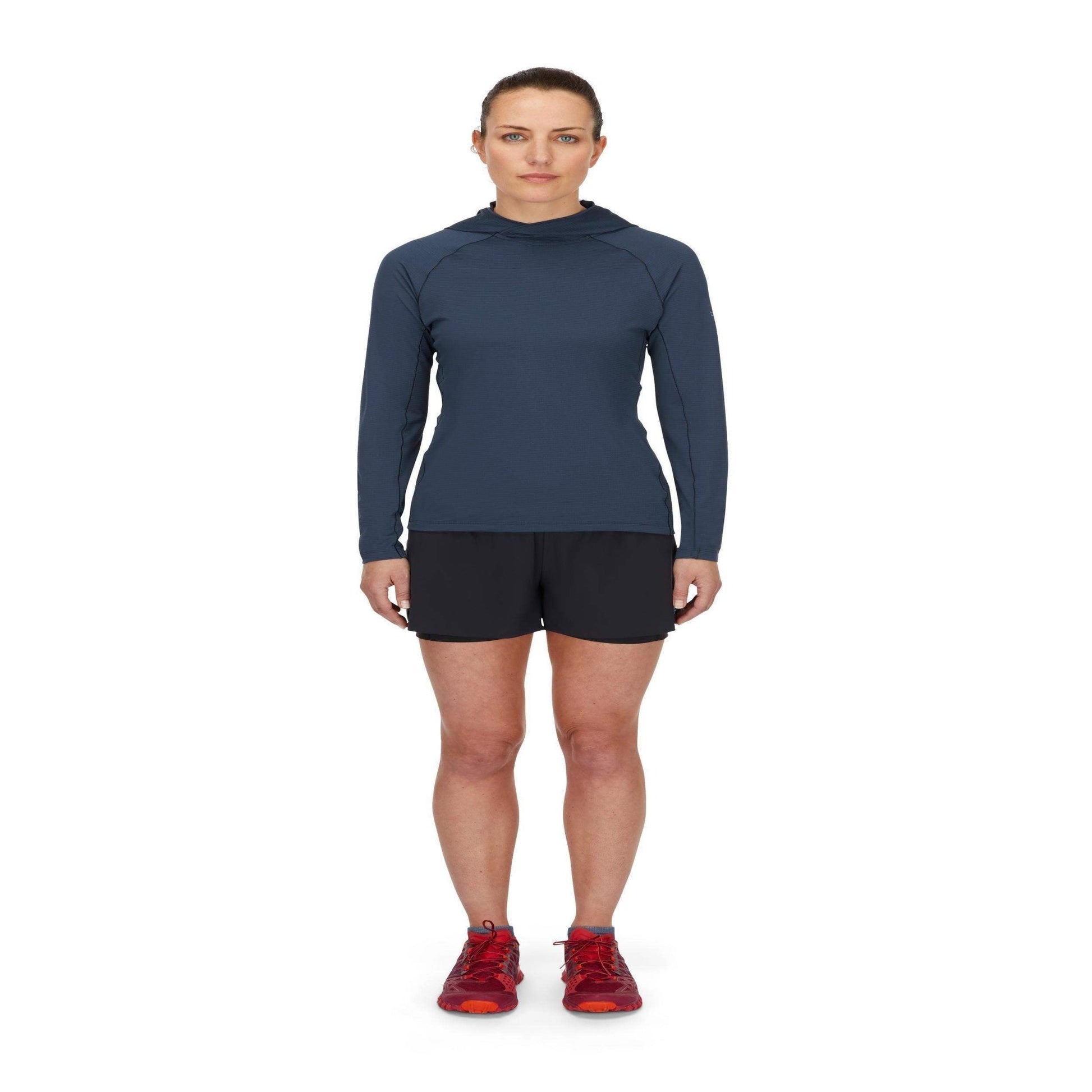 Rab Sonic Hoody Wmns – Camiseta técnica con capucha ligera Dryflo™ Air para alta actividad en montaña - 