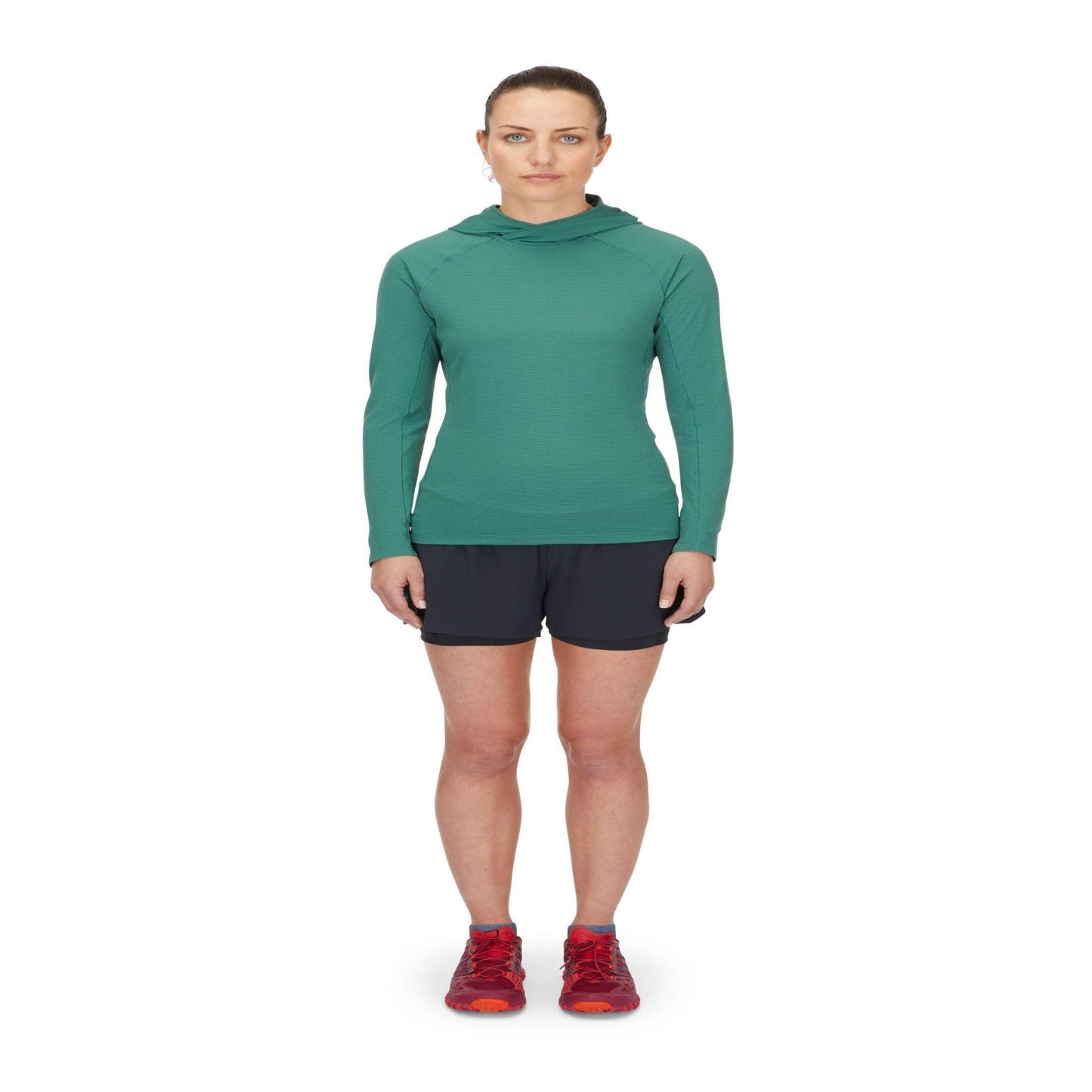 Rab Sonic Hoody Wmns – Camiseta técnica con capucha ligera Dryflo™ Air para alta actividad en montaña - 