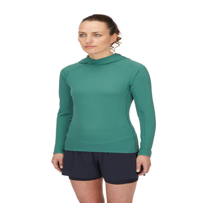 Rab Sonic Hoody Wmns – Camiseta técnica con capucha ligera Dryflo™ Air para alta actividad en montaña - 