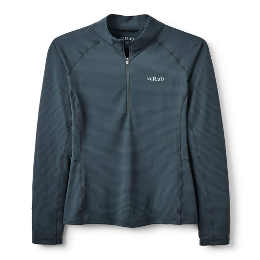 Rab Sonic LS Zip Wmns QBL-04 | Primera capa Motiv Aero de mujer | Beluga - Primeras capas técnicas
