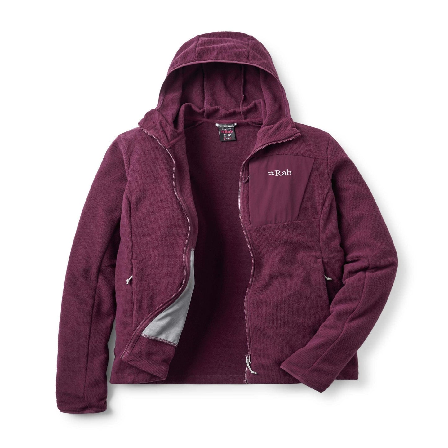 Rab Tecton Hoody Wmns – Forro Polar Técnico con Capucha Thermic™ para Montaña - Fleece
